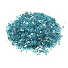 Fire Glass, 20 LBS / 9 KG High-Temperature Resistant Fireplace Rocks, 1/2-Inch / 12.7 mm Reflective & Smokeless Firepit Glass Rock