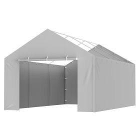 Carport Replacement Canopy Cover Side Wall 12 x 20 ft, Garage Tent Shelter Tarp Heavy-Duty Waterproof & UV Protected