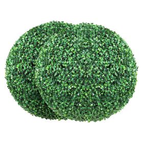Artificial Topiaries Boxwood Trees, 20' Tall (2 Pieces), Ball-Shape Faux Topiaries Plant, All-year Green Feaux Plant Decorative Balls for Backyar