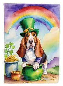 Basset Hound St Patrick's Day Garden Flag Mailbox Flag Decorative Yard Flag Banner Outside Patio Artwork Yard Flower Beds, Garden Size, Multicolo