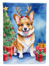 Corgi Christmas Reindeer Garden Flag Mailbox Flag Decorative Yard Flag Banner Outside Patio Artwork Yard Flower Beds, Garden Size, Multicolor