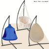 Heavy Duty Hammock Chair Stand C Shaped Solid Steel Hanging Chair Frame with Spring Hook and Buckle Indoor Outdoor Patio Deck Treehouse Porch Lounger