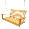 Front Porch Swing with Armrests, Wood Bench Swing with Hanging Chains,for Outdoor Patio ,Garden Yard, porch, backyard, or sunroom,Easy to Assemble